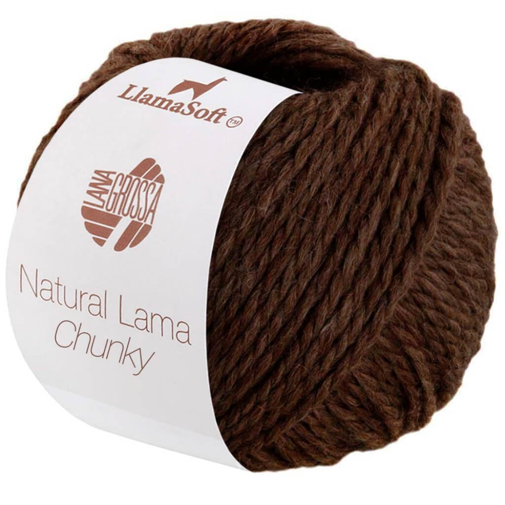 Lana Grossa 13 - Schokobraun Lana Grossa Natural Lama Chunky Lieblingsgarn