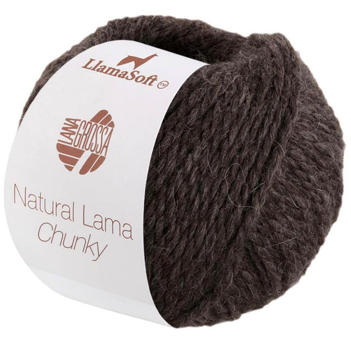 Lana Grossa 15 - Schwarzbraun Lana Grossa Natural Lama Chunky Lieblingsgarn