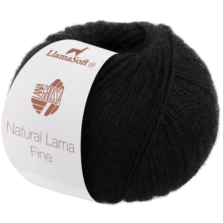 Lana Grossa 108 - Schwarz Lana Grossa Natural Lama Fine Lieblingsgarn