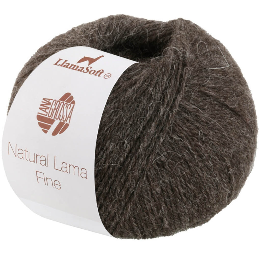 Lana Grossa 115 - Schwarzbraun Lana Grossa Natural Lama Fine Lieblingsgarn