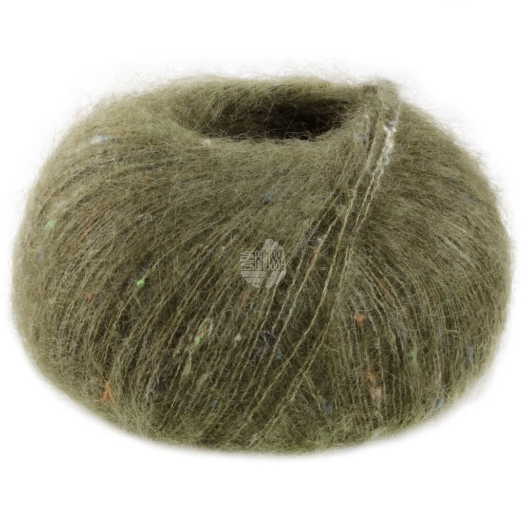 Lana Grossa 616 - Olivgrün Lana Grossa Natural Superkid Tweed Lieblingsgarn