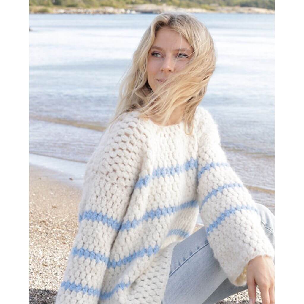 Drops Design Pattern Damen Pullover Nautical Melody Häkelanleitung - Drops (PDF) Lieblingsgarn
