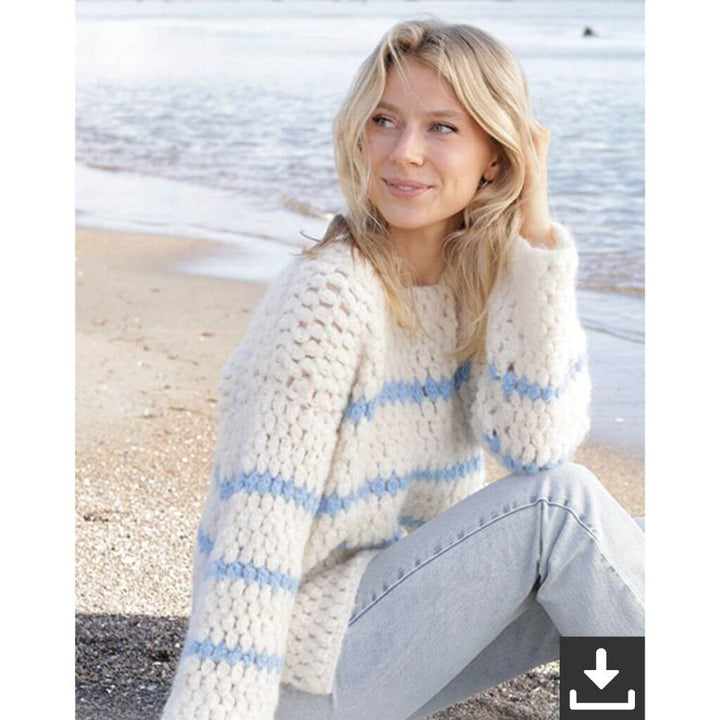 Drops Design Pattern Damen Pullover Nautical Melody Häkelanleitung - Drops (PDF) Lieblingsgarn