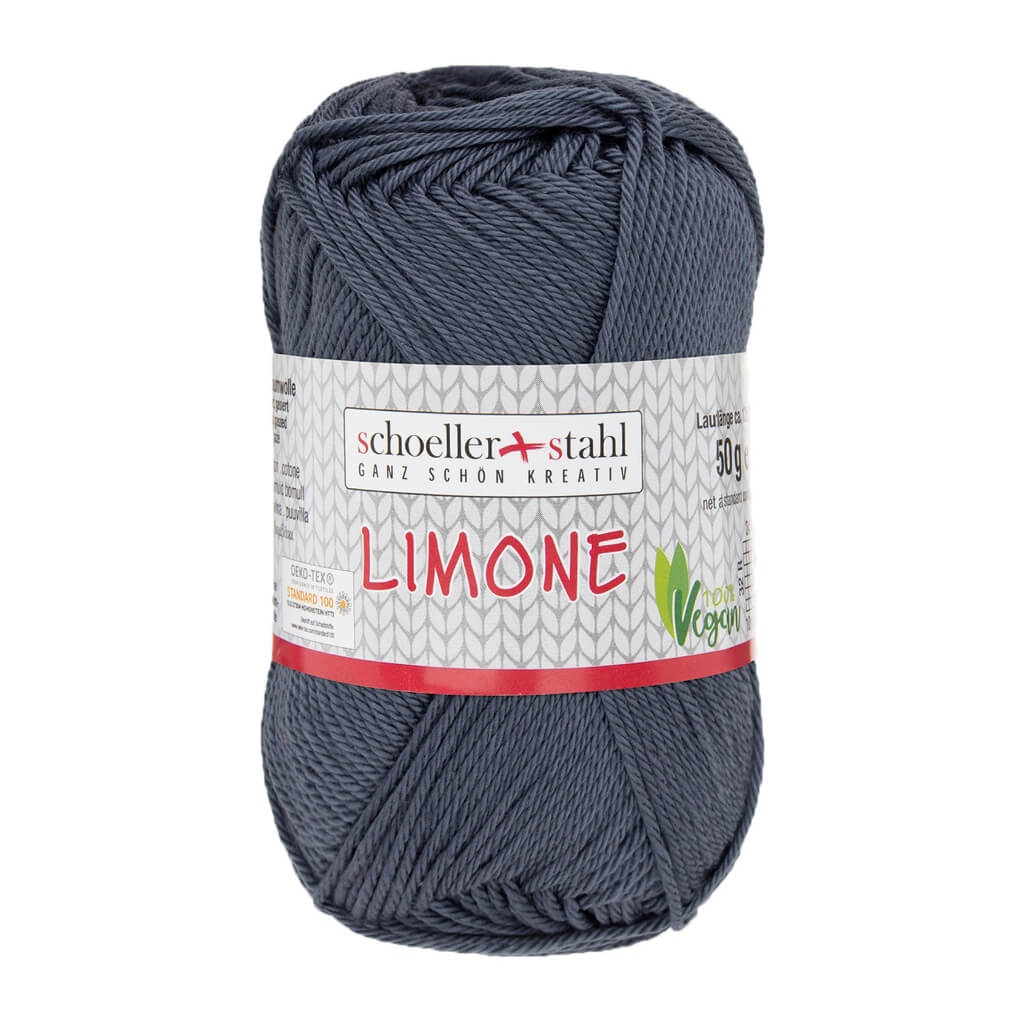 Schoeller + Stahl 144 - Anthrazit Schoeller + Stahl Limone 50g - Baumwollgarn Lieblingsgarn