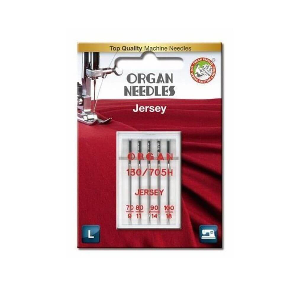 Organ Needles Organ Nähmaschinennadeln 130/705 H Jersey 070/100, 5 Stk. Lieblingsgarn
