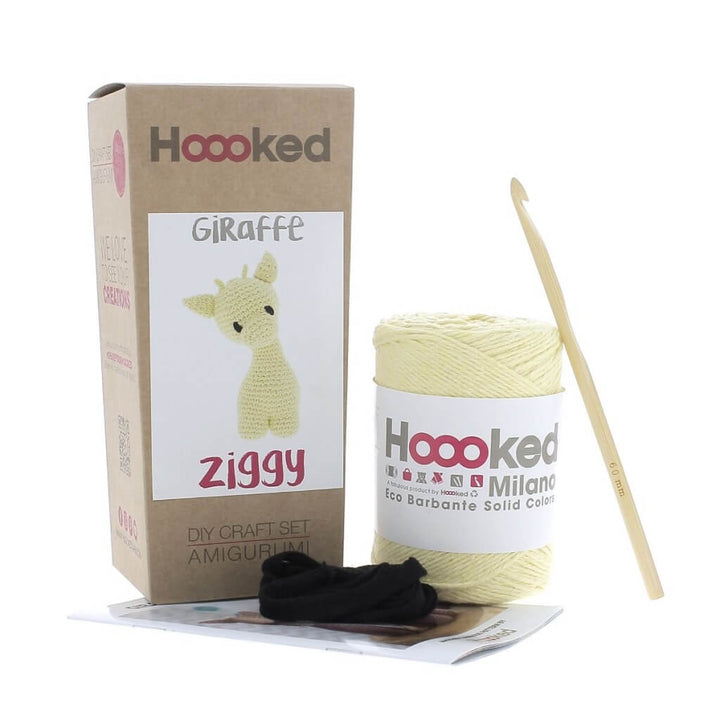 Hoooked Hoooked DIY Amigurumi Giraffe Ziggy Popcorn Lieblingsgarn