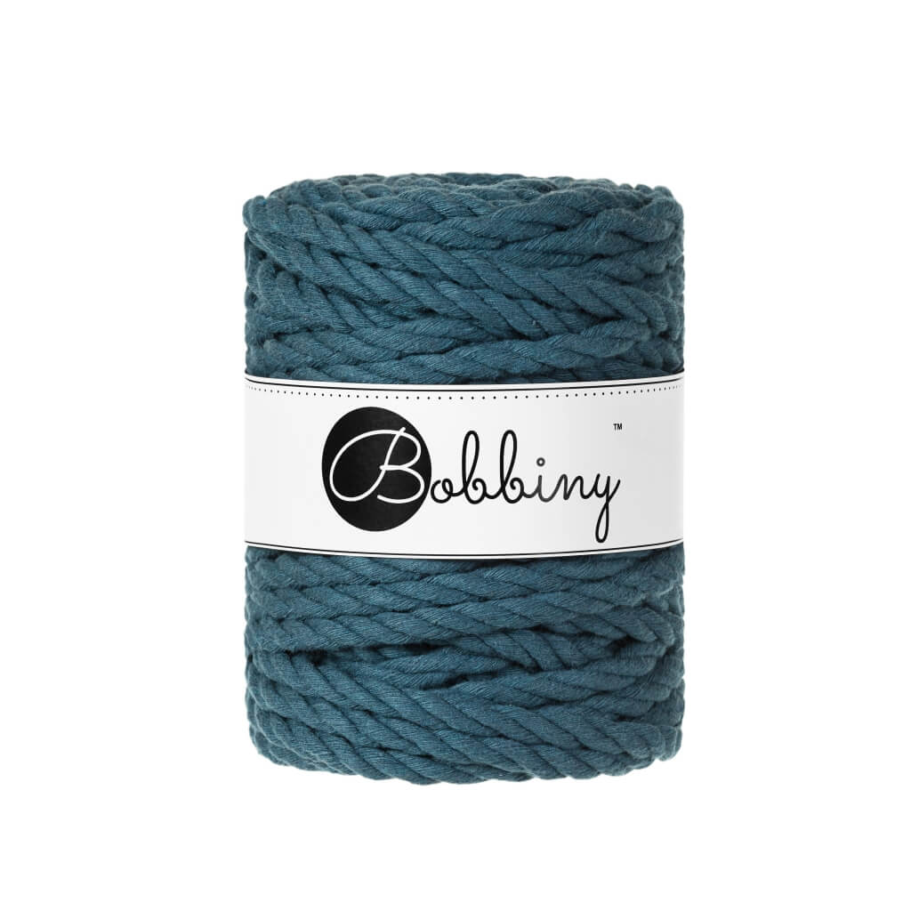 Bobbiny Peacock Blue Bobbiny Makramee Garn 9 mm x 30 m gedreht Lieblingsgarn