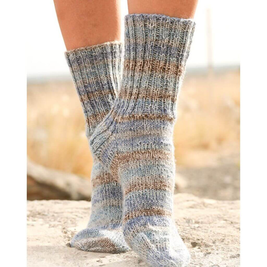 Drops Pennine Socken Strickanleitung - Strandstrick (PDF) Lieblingsgarn