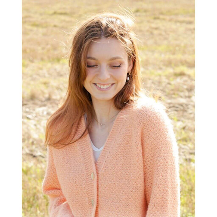 Drops Design Pattern Damen Perfectly Peach Jacket Strickset - Drops (PDF) Lieblingsgarn