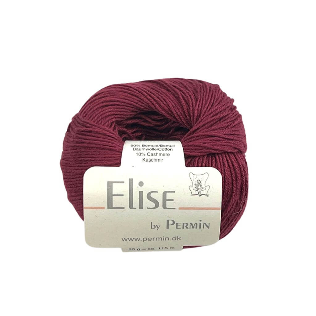 Permin Elise, Farbe 32 Weinrot – Kaschmir und Stricken.Baumwolle bei Lieblingsgarn