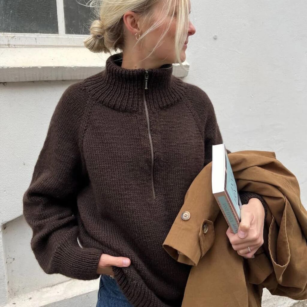 PetiteKnit Pattern Rollkragenpullover Zipper Sweater Light Strickanleitung - PetiteKnit (Heft) Lieblingsgarn