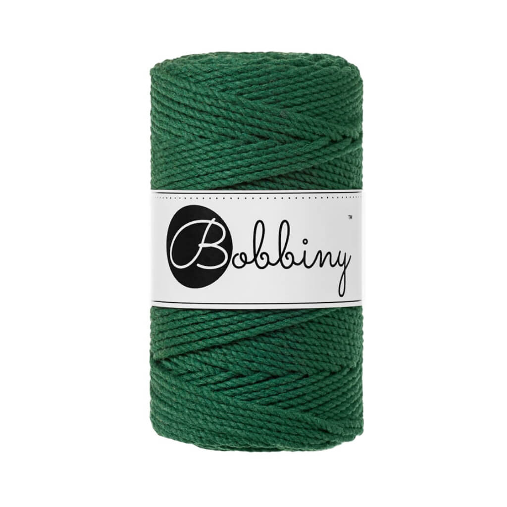 Bobbiny Pine Green Bobbiny Makramee Garn 3mm gedreht Lieblingsgarn