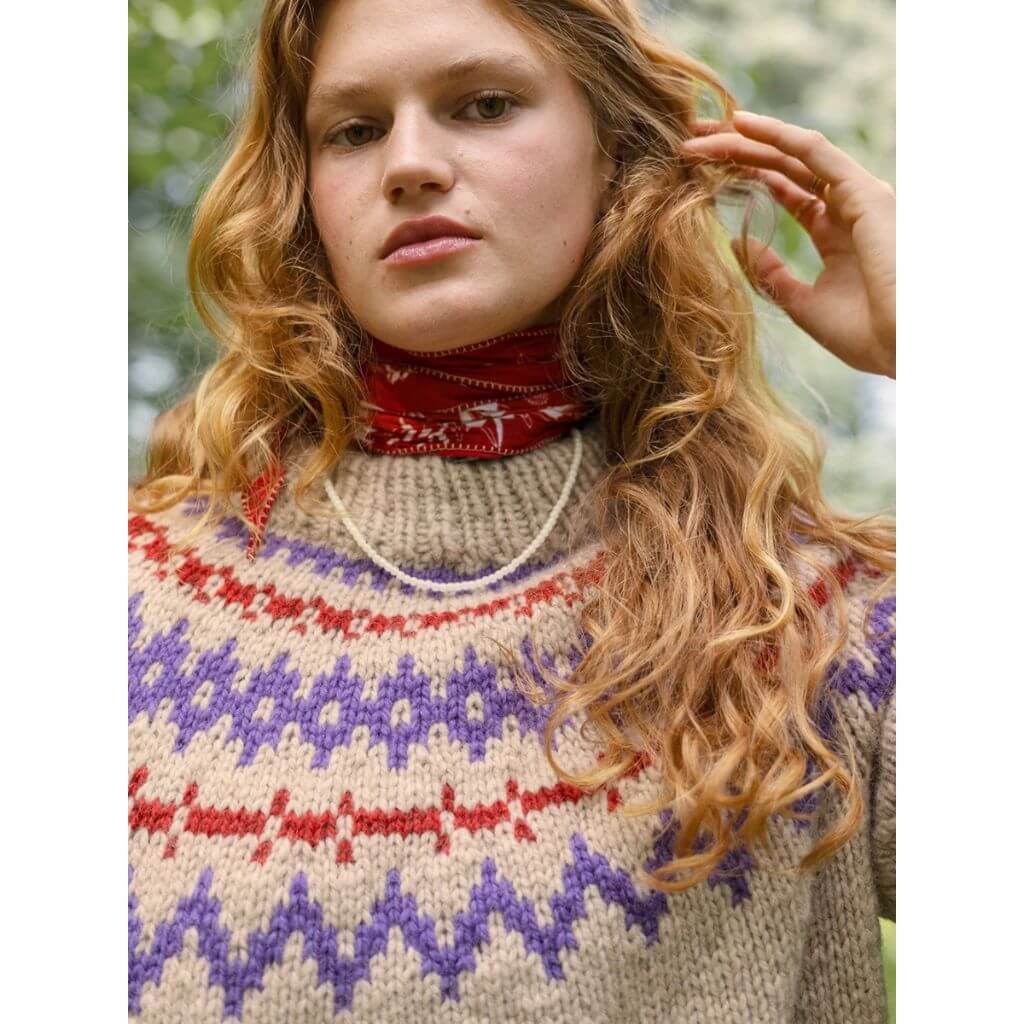 Norweger Pullover Damen Modern Norweger Pullover Baumwolle