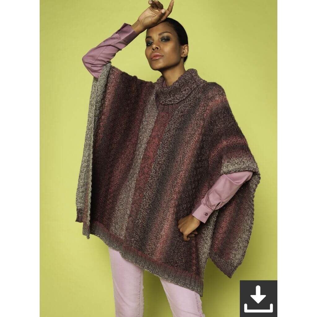 Schoppel Wolle Pattern Poncho Windgap Strickanleitung - Schoppel Wolle (PDF) Lieblingsgarn