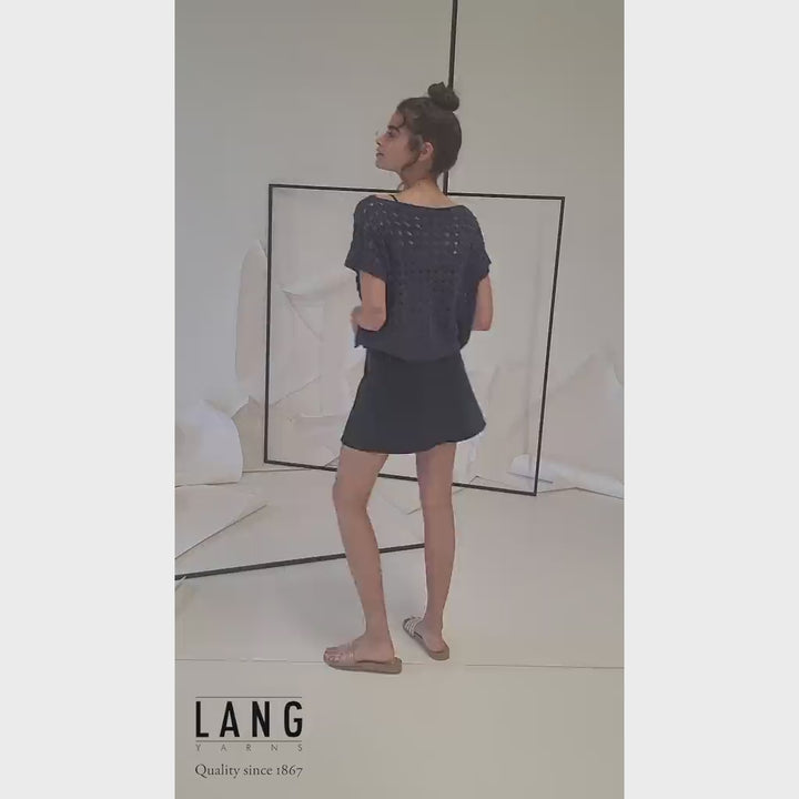 Shirt mit Zopfmuster Strickanleitung - Lang Yarns (PDF)