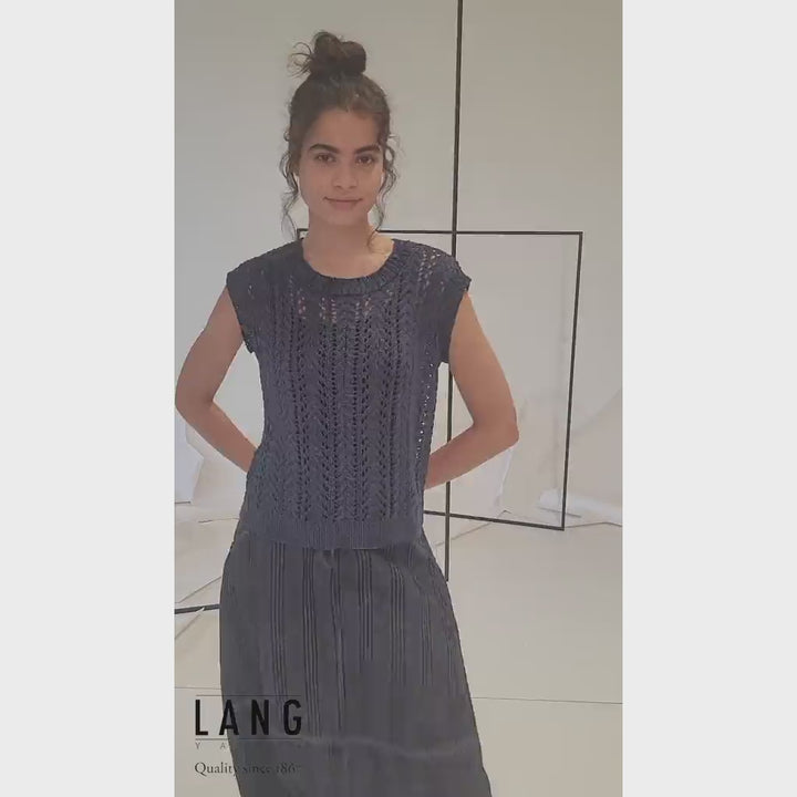 Pullunder mit Lochmuster Strickanleitung - Lang Yarns (PDF)