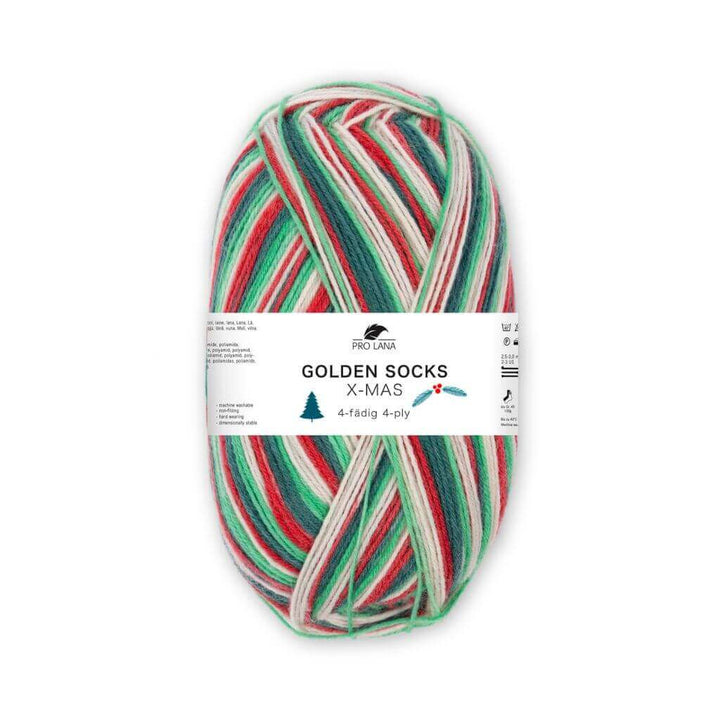 Pro Lana Golden Socks X-Mas, Farbe 50897 – Schurwolle und Synthetik bei Lieblingsgarn
