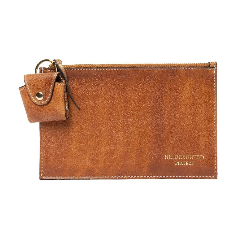 Re:Designed Burned Tan/Gold Flache Lederclutch Project 5 - Re:Designed Lieblingsgarn