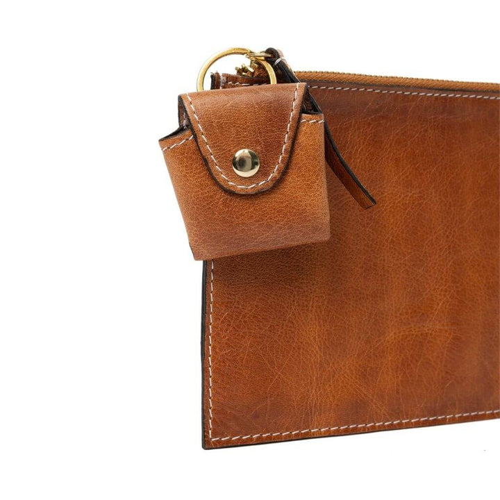 Re:Designed Burned Tan/Gold Flache Lederclutch Project 5 - Re:Designed Lieblingsgarn