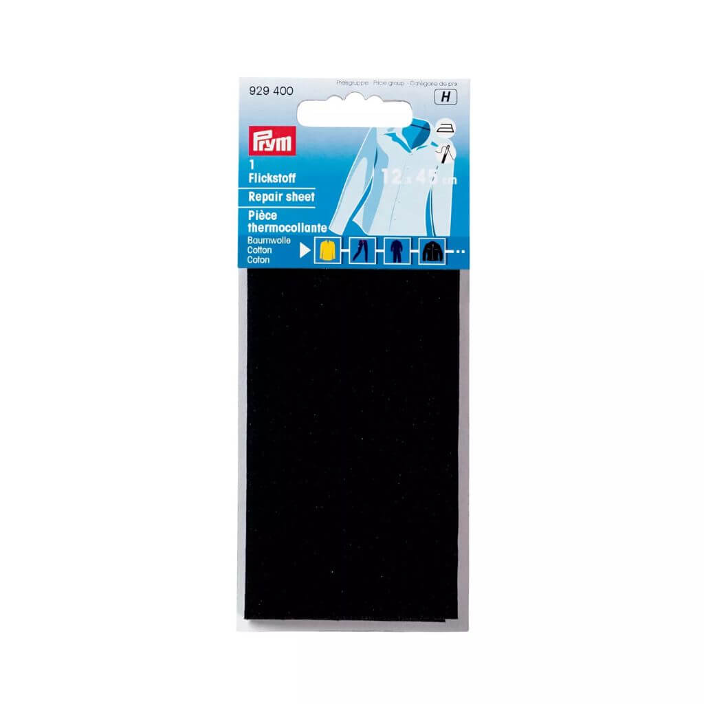 Prym Flickstoff CO (bügeln) 12 x 45 cm schwarz