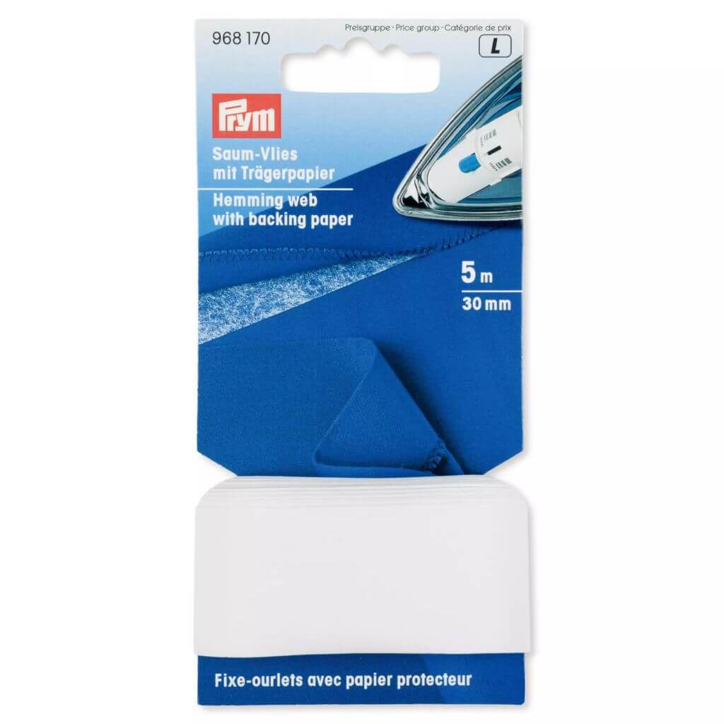 Prym Saumvlies mit Trägerpapier zum Einbügeln