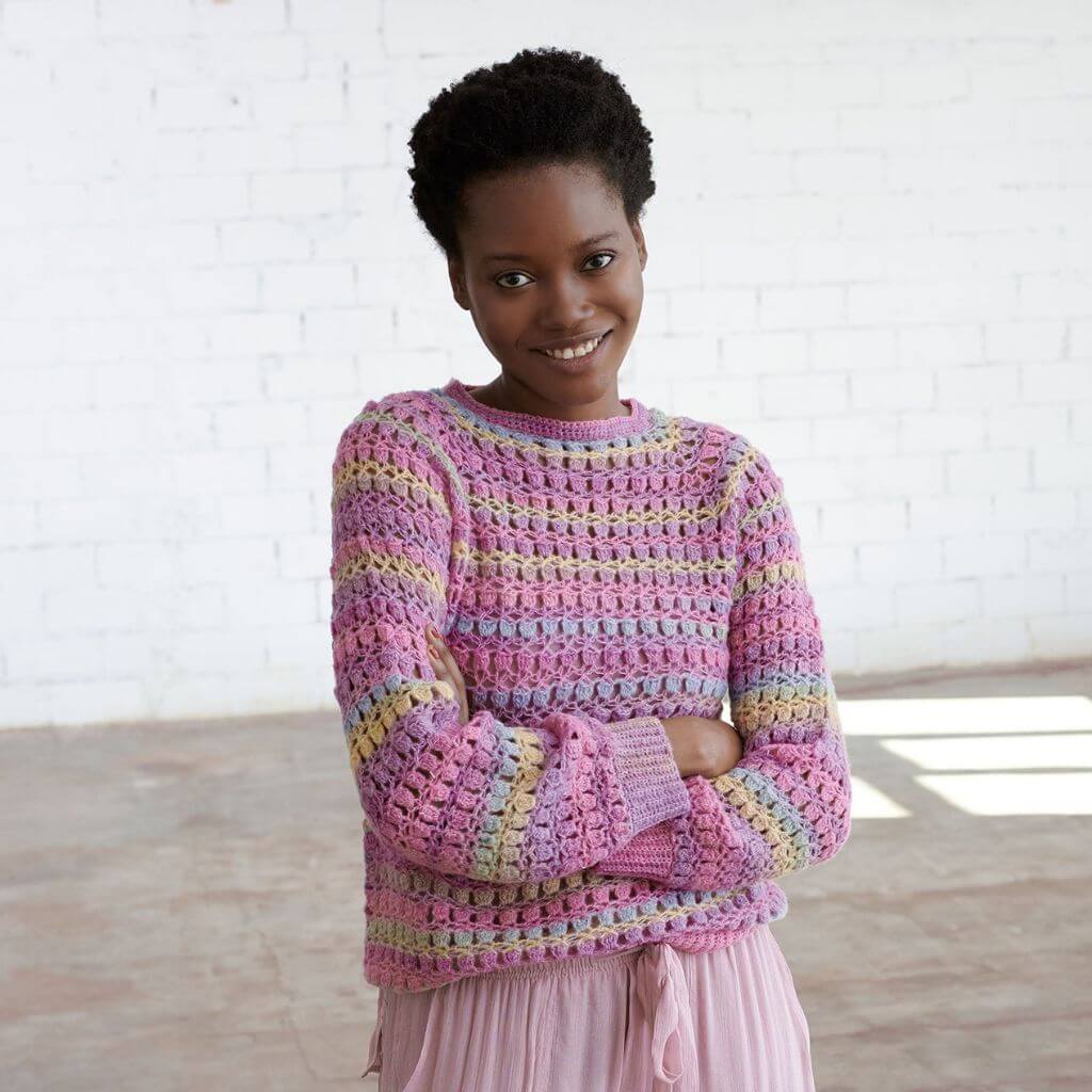 Katia Pattern Damen Pullover Bottom-Up Häkelanleitung - Katia (PDF) Lieblingsgarn