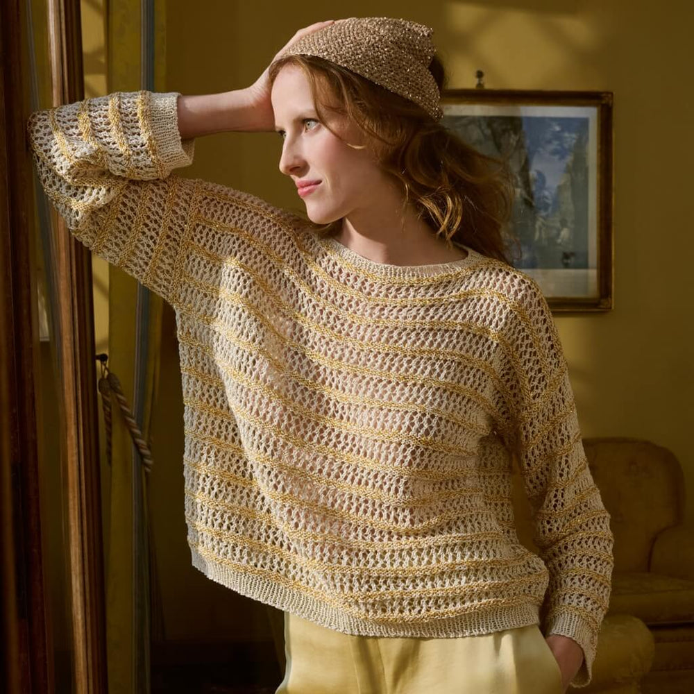 Lana Grossa Pattern Sommerpullover mit Mustermix Strickanleitung - Lana Grossa (Heft) Lieblingsgarn