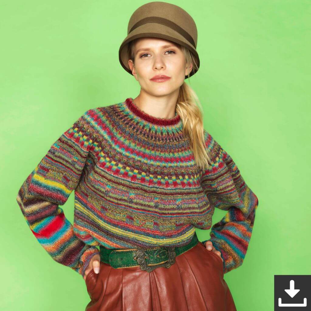 Schoppel Wolle Pattern Damen Pullover Tapetenwechsel Strickanleitung - Schoppel Wolle (PDF) Lieblingsgarn