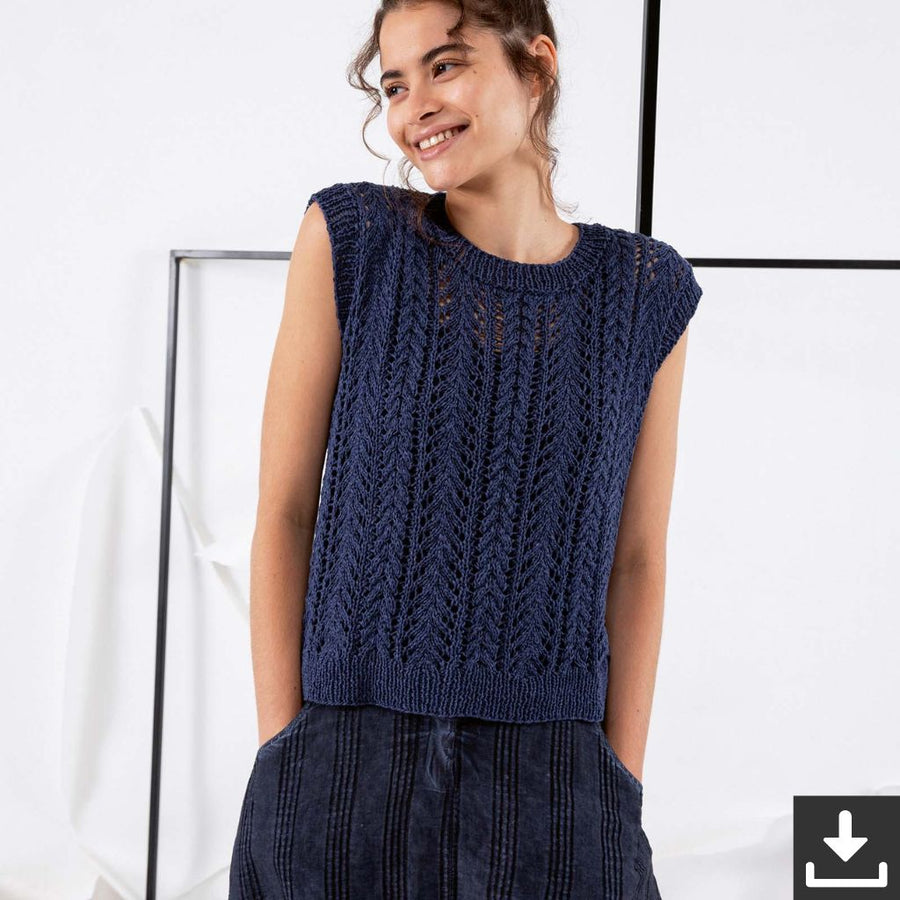 Lang Yarns Pullunder mit Lochmuster Strickanleitung - Lang Yarns (PDF) Lieblingsgarn
