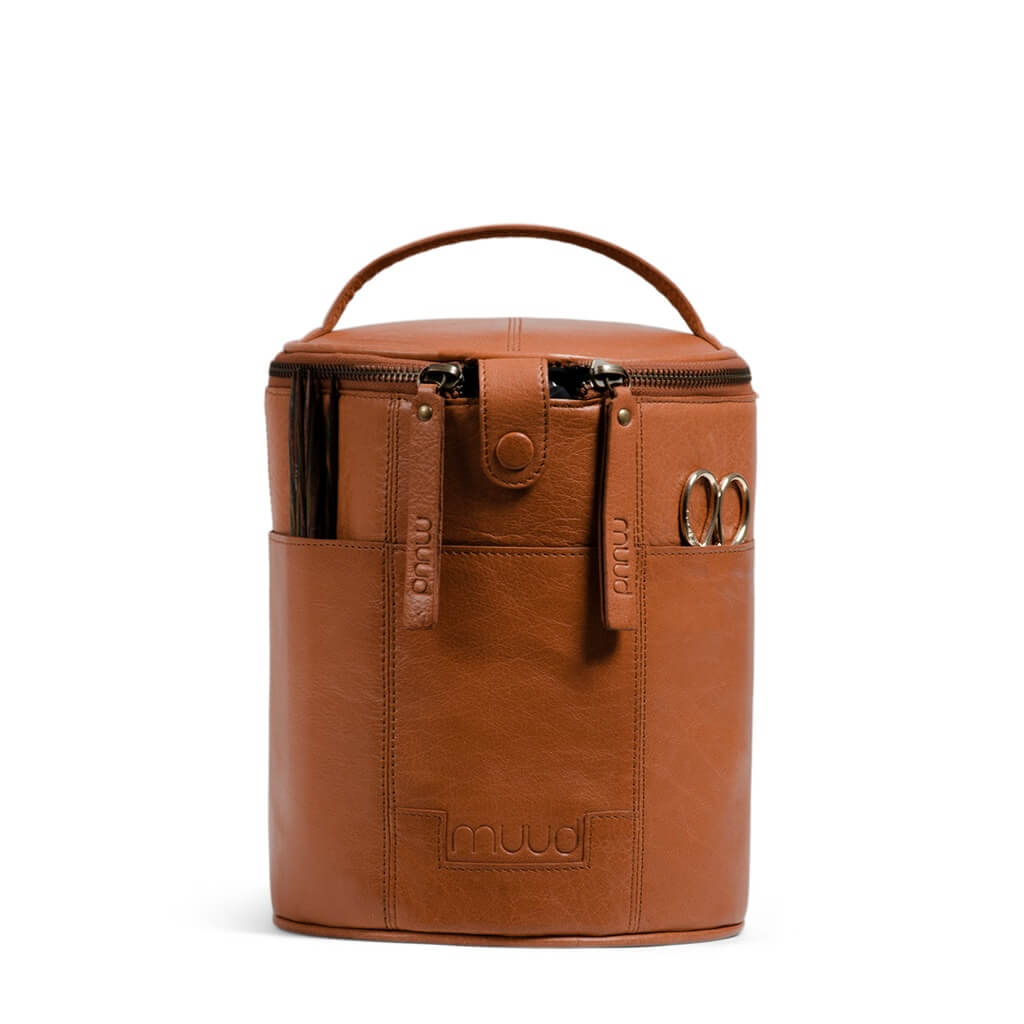 muud Whisky / Ohne Gurt muud Saturn - Projekttasche aus Leder Lieblingsgarn