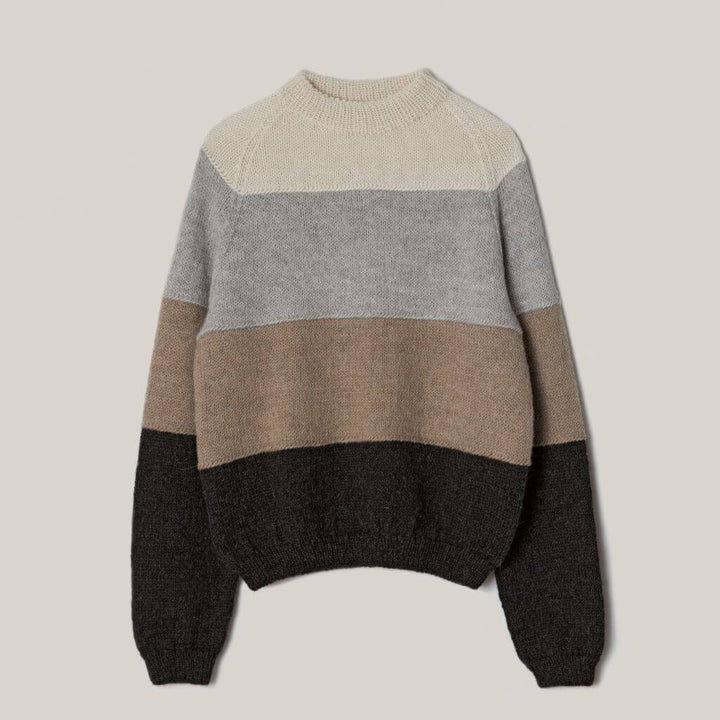 Lana Grossa Pattern Raglanpullover mit Blockstreifen Strickanleitung - Lana Grossa (PDF) Lieblingsgarn