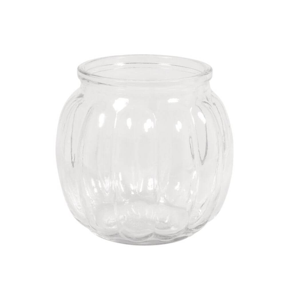 Rayher Rayher Glas Vase mit Rillen 11 cm hoch Lieblingsgarn