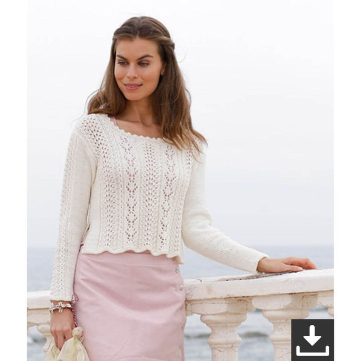 Drops Damen Pullover Rendez-vous Strickanleitung - Drops (PDF) Lieblingsgarn