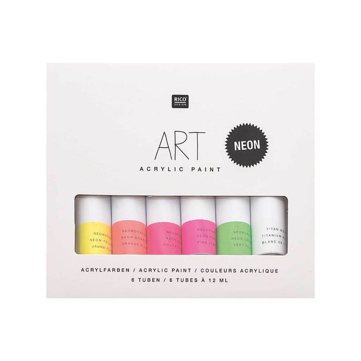 Rico Design Rico Art Acrylic Set Neon - 6x12ml Lieblingsgarn