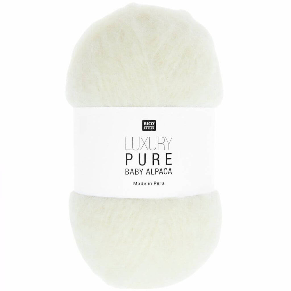 Rico Design 001 - Creme Rico Design Luxury Pure Baby Alpaca 50g Lieblingsgarn