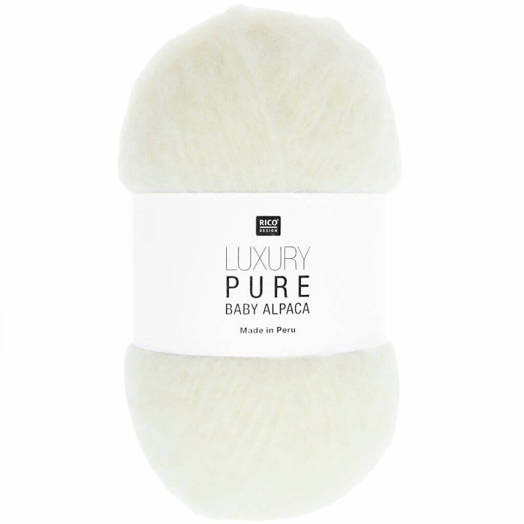 Rico Design 001 - Creme Rico Design Luxury Pure Baby Alpaca 50g Lieblingsgarn