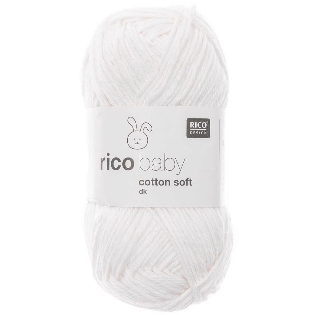 Rico Design 018 - Schneeweiss Rico Design Baby Cotton Soft DK 50 g Lieblingsgarn