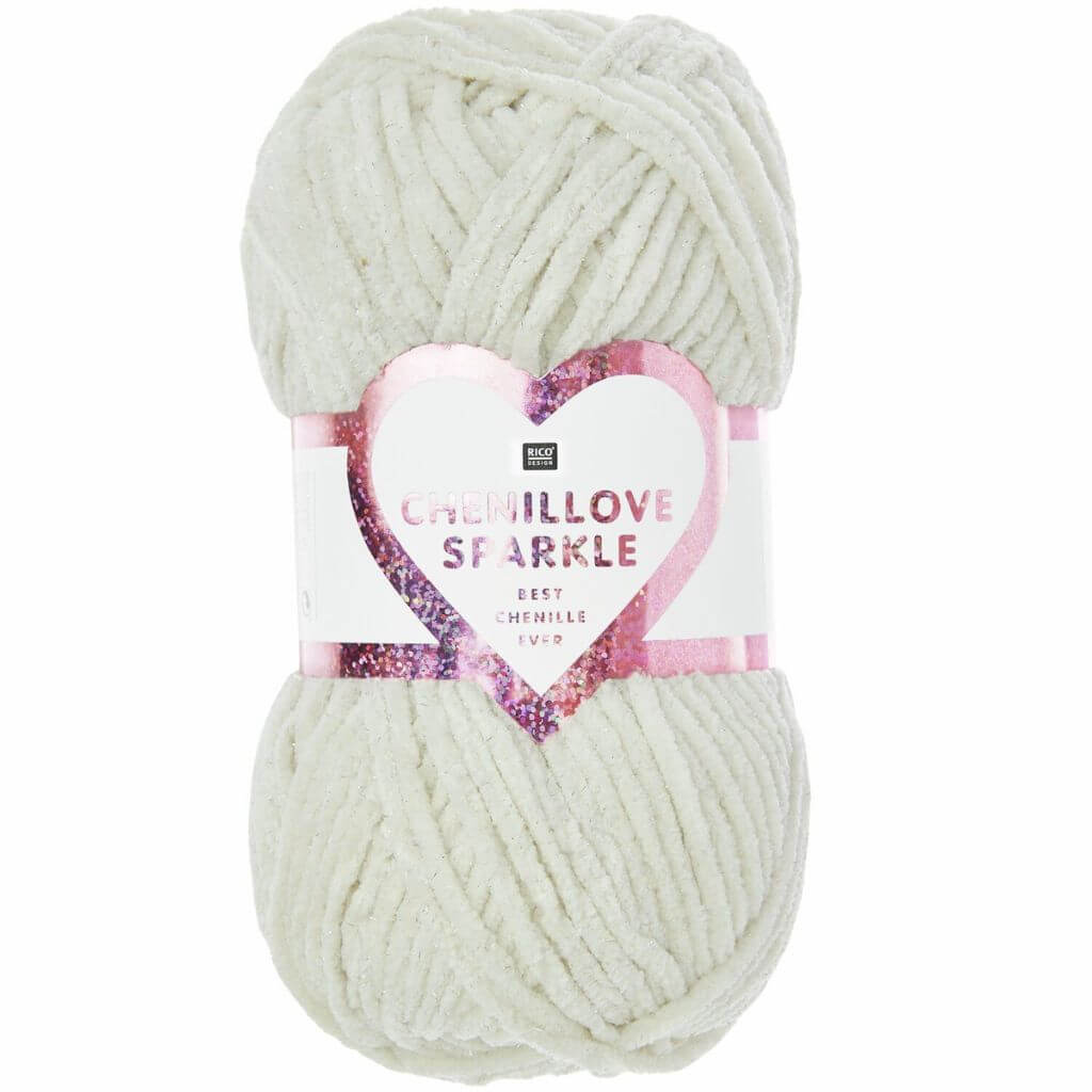 Rico Design 001 - Creme Rico Design Chenillove Sparkle Lieblingsgarn