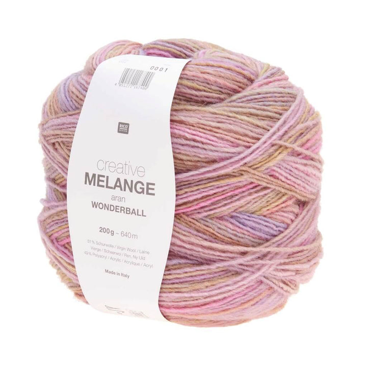 Rico Design 014 - Flieder-Pink Rico Design Creative Melange Aran Wonderball 200g Lieblingsgarn