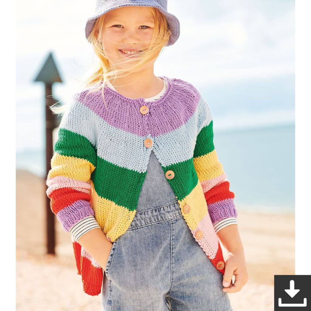 Rico Design Pattern Gestreifte Kinderjacke Strickanleitung - Rico Design (PDF) Lieblingsgarn