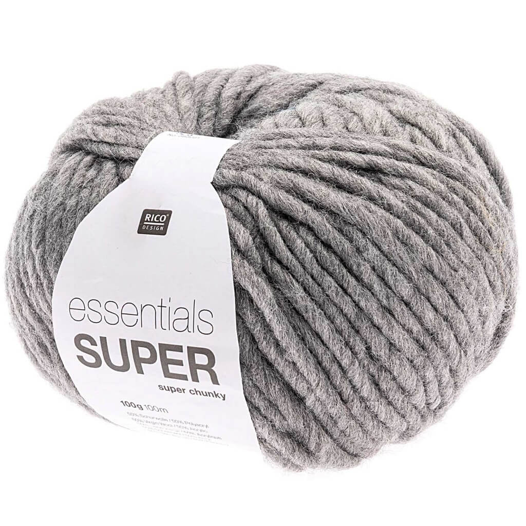 Rico Design 027 - Silbergrau Rico Design Essentials Super Super Chunky - 100g Lieblingsgarn