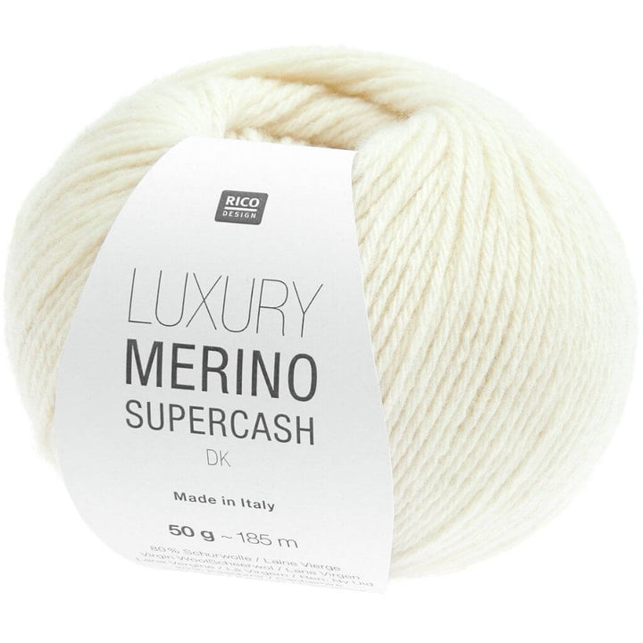 Rico Design 001 - Creme Rico Design Luxury Merino Supercash dk 50g Lieblingsgarn
