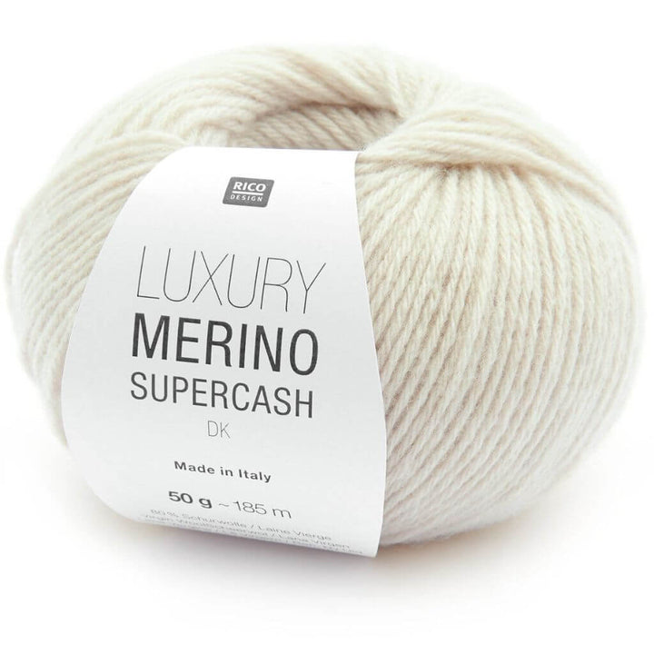 Rico Design 002 - Natur Rico Design Luxury Merino Supercash dk 50g Lieblingsgarn