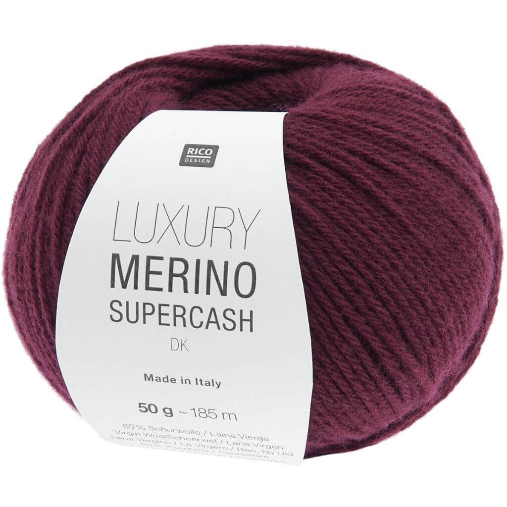 Rico Design 003 - Bordeaux Rico Design Luxury Merino Supercash dk 50g Lieblingsgarn