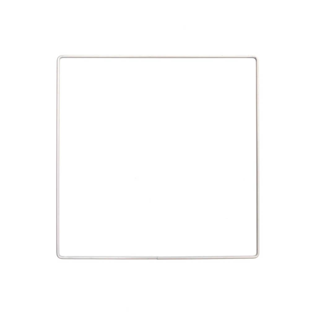 Rico Design 20 cm Rico Metallring Quadrat Weiss 10 - 30 cm Lieblingsgarn