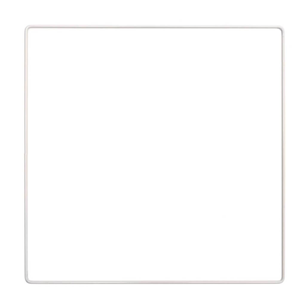 Rico Design 250 Rico Metallring Quadrat Weiss 10 - 30 cm Lieblingsgarn
