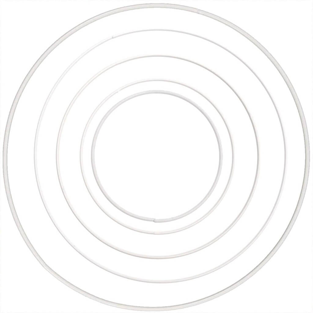 Rico Design 20 Rico Design Metallring Weiss Rund 10 - 30 cm Lieblingsgarn