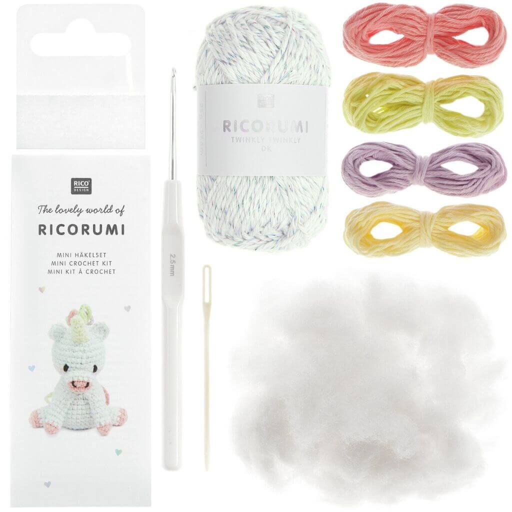 Rico Design Rico Design Ricorumi Mini Easy Häkelset "Einhorn" Lieblingsgarn