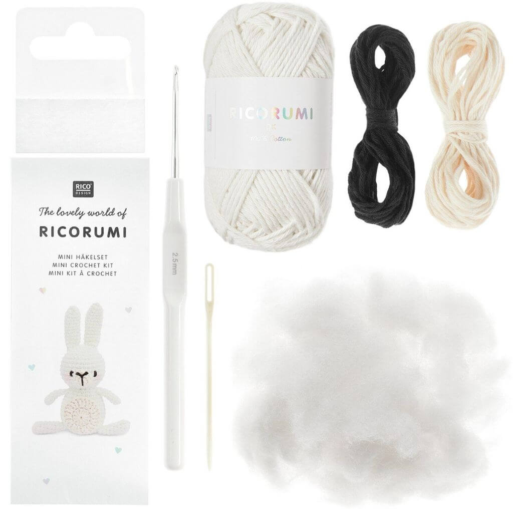 Rico Design Rico Design Ricorumi Mini Easy Häkelset "Häschen" Lieblingsgarn