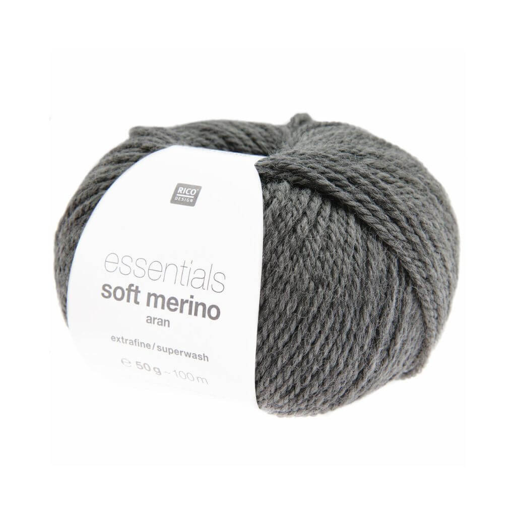 Rico Design 094 - Mittelgrau Rico Design Essentials Soft Merino Aran - 50g Lieblingsgarn